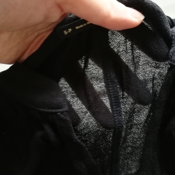 URBAN OUTFITTERS Black Tunic V-neck front Peasant oversized Small NWT - Picture 7 of 11